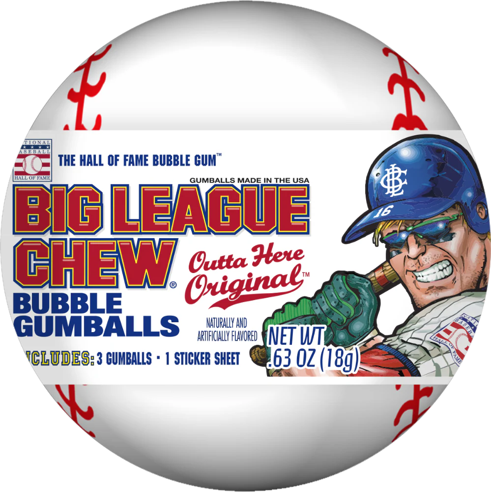 Big League Chew Baseball Bubble Gumballs