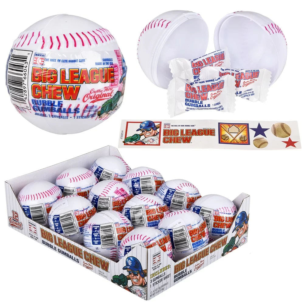 Big League Chew Baseball Bubble Gumballs