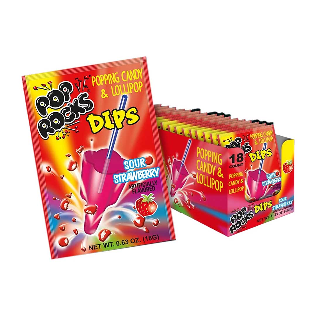 Sour Strawberry Pop Rocks Dips Main image